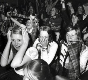 Fans Of Pop Group Bay City Rollers At Concert In Hanley Stoke 1975
